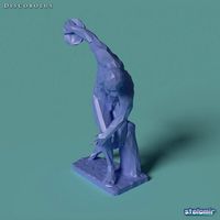 Polygonal  Statue Discobolus printable | 3D