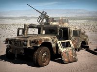 Hummer HMMWV Destroyed 3D Model