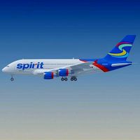 Textured Airbus A380 Spirit