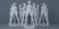 Wearing leather sexy girl 003 | 3D