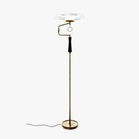 Custom made brass floor lamp