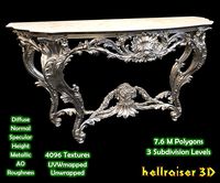 Vintage Gothic Marble Table - PBR - Textured