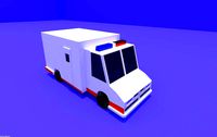 low poly Ambulance