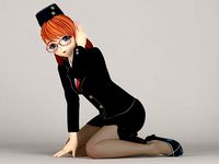 Chiyo anime girl pose 4