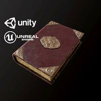 Ornate Leather Book - PBR Game Ready