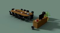 Low Poly Meeting Room