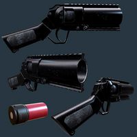 Mini Grenade launcher gaming weapon model