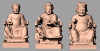 China Sculpture Model 3 gods of fortune prosperity longevity 007