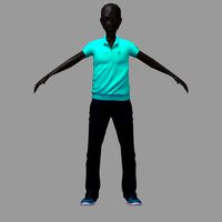 avatar casual set green polo darck pants sneakers