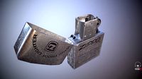 Low poly zippo model with texture included