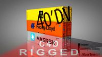 Shipping Container 40DV Rigged