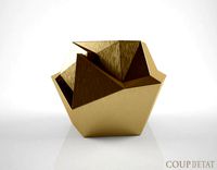 Coup d Etat Kryptonite Brass side table