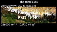 Himalaya Mountains Greater Mount Everest Area Texture Only