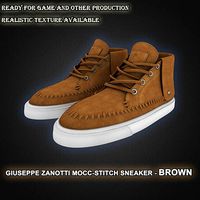 GIUSEPPE ZANOTTI MOCC-STITCH SNEAKER - BROWN