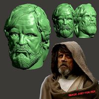 LAST JEDI OLD LUKE HEAD FOR FIGURES V1 | 3D