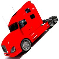 Red Truck Tractor 01