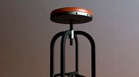 Adjustable Height industrial stool | 3D