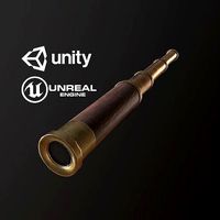 Spyglass Telescope - PBR Game Ready