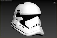 Last Jedi First Order Executioner Stormtrooper Trooper Helmet | 3D