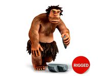Cartoon Neanderthal Character Rigged2