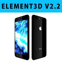 E3D- Apple iPhone 8 Plus Space Gray 3D mode