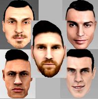 Footballers  pack - Messi Ronaldo Neymar Ibrahimovic Bale