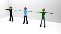 3 LowPoly Man Character