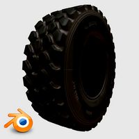 Rubber Tire Low-poly Game Ready VR AR 3D model