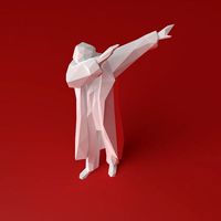 3d model pose dab lenin low poly | 3D