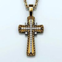 Cross Pendant with gemstones 008 | 3D