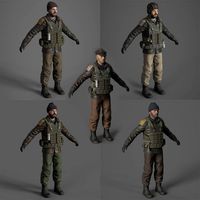 Terrorist 3d model pack