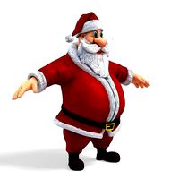 New cool Santa Claus with a big beautiful beard