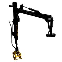 Yellow Forestry Knuckleboom Loader Crane