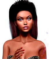 Female hair style rigged 3D model