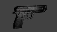 Beretta gun low Poly
