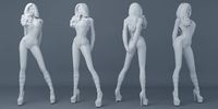 Sexy girl wearing leather 003 | 3D