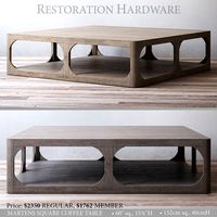 RH MARTENS SQUARE COFFEE TABLE