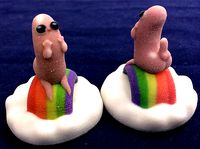 Dickbutt on a Cloud of Rainbows | 3D