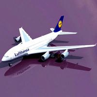 Texture for Lufthansa 3D Model Airbus A380
