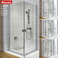 Corner shower cabins Ravak Chrome