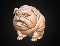 Dog Pitbull Bulldog stylized | 3D