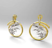 carrera bambu earrings | 3D