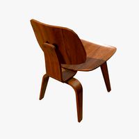 Low Poly PBR Eames Wood Chair