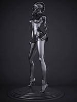 Girl with gas masks three | 3D