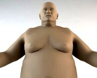 Overweight Caucasian Male Human Character