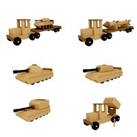 Wooden war toys machines