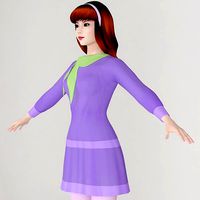 T pose nonrigged model of Daphne Blake