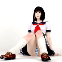 Mariko schoolgirl pose 03