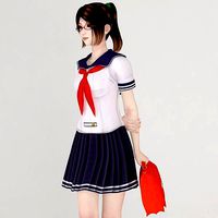 Natsumi schoolgirl pose 01