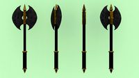 Detailed LowPoly BattleAxe